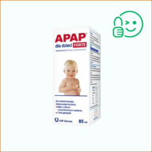 Apap dla dzieci Forte, zawiesina doustna, 40 mg/ml, 85 ml