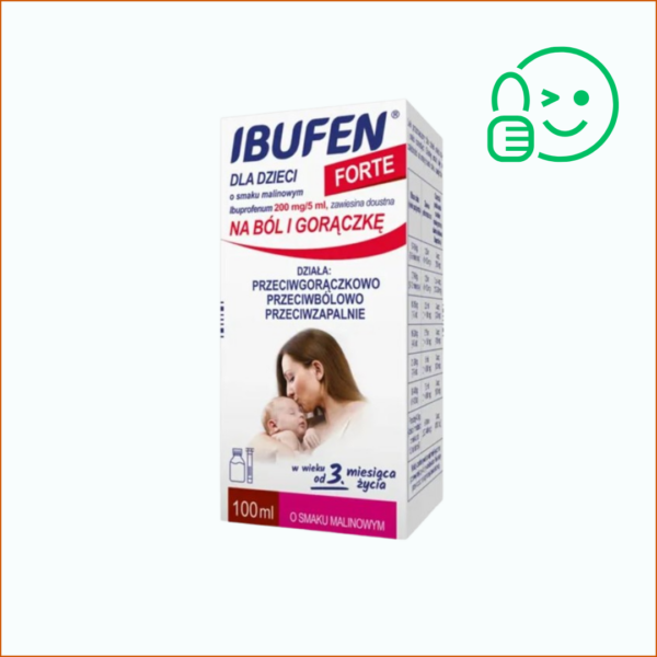 Ibufen dla dzieci FORTE o smaku malinowym