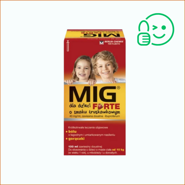 MIG dla dzieci FORTE o smaku truskawkowym