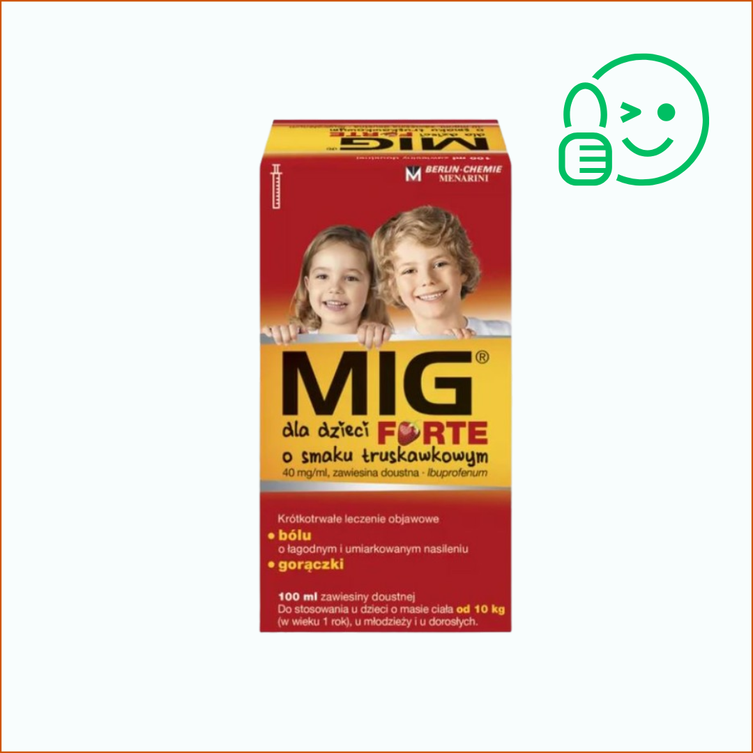 MIG dla dzieci FORTE o smaku truskawkowym