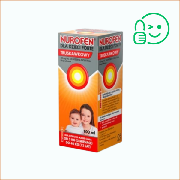 Nurofen dla dzieci Forte o smaku truskawkowym