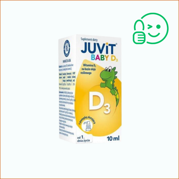Juvit Baby D3 - witamina D3 600 j.m., krople doustne