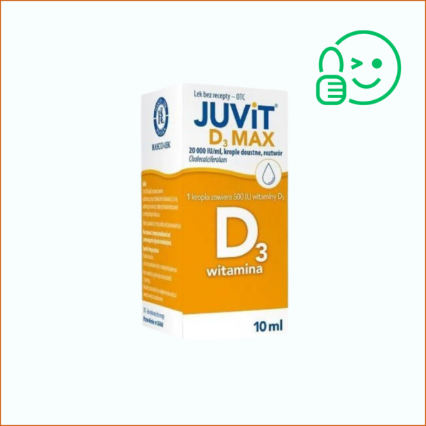 Juvit D3 Max - witamina D3 500 j.m., krople doustne