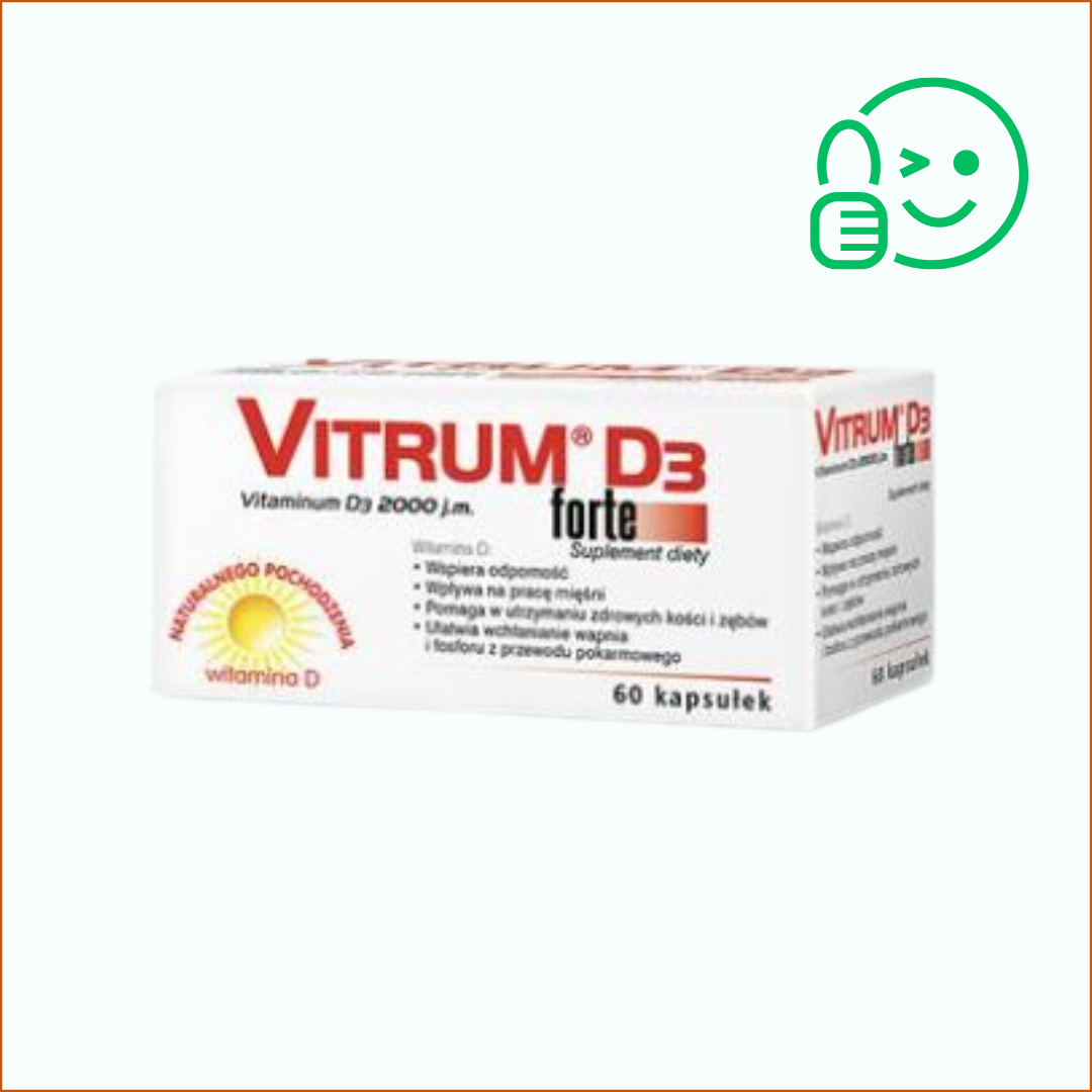 Vitrum D3 Forte - witamina D3 2000 j.m. kapsułki